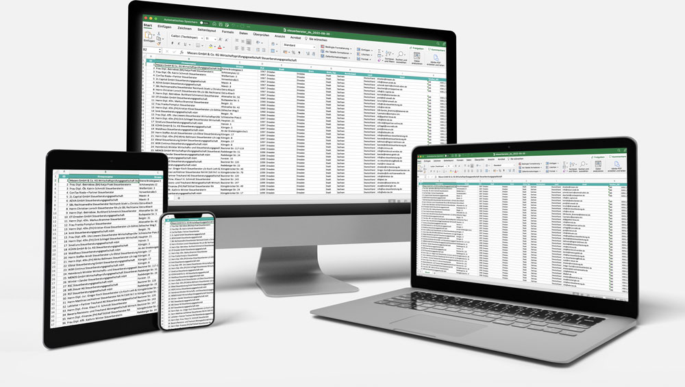 Testpaket Adressen Steuerberater
